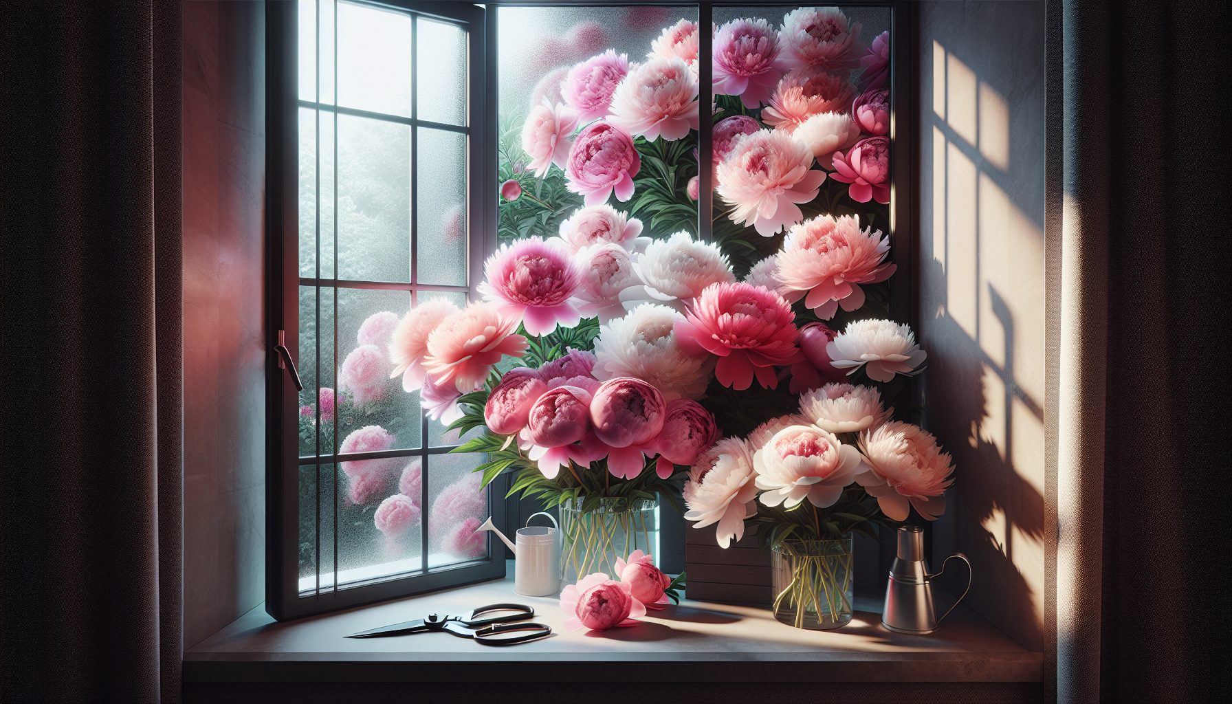 Культура пионов на современном подоконнике