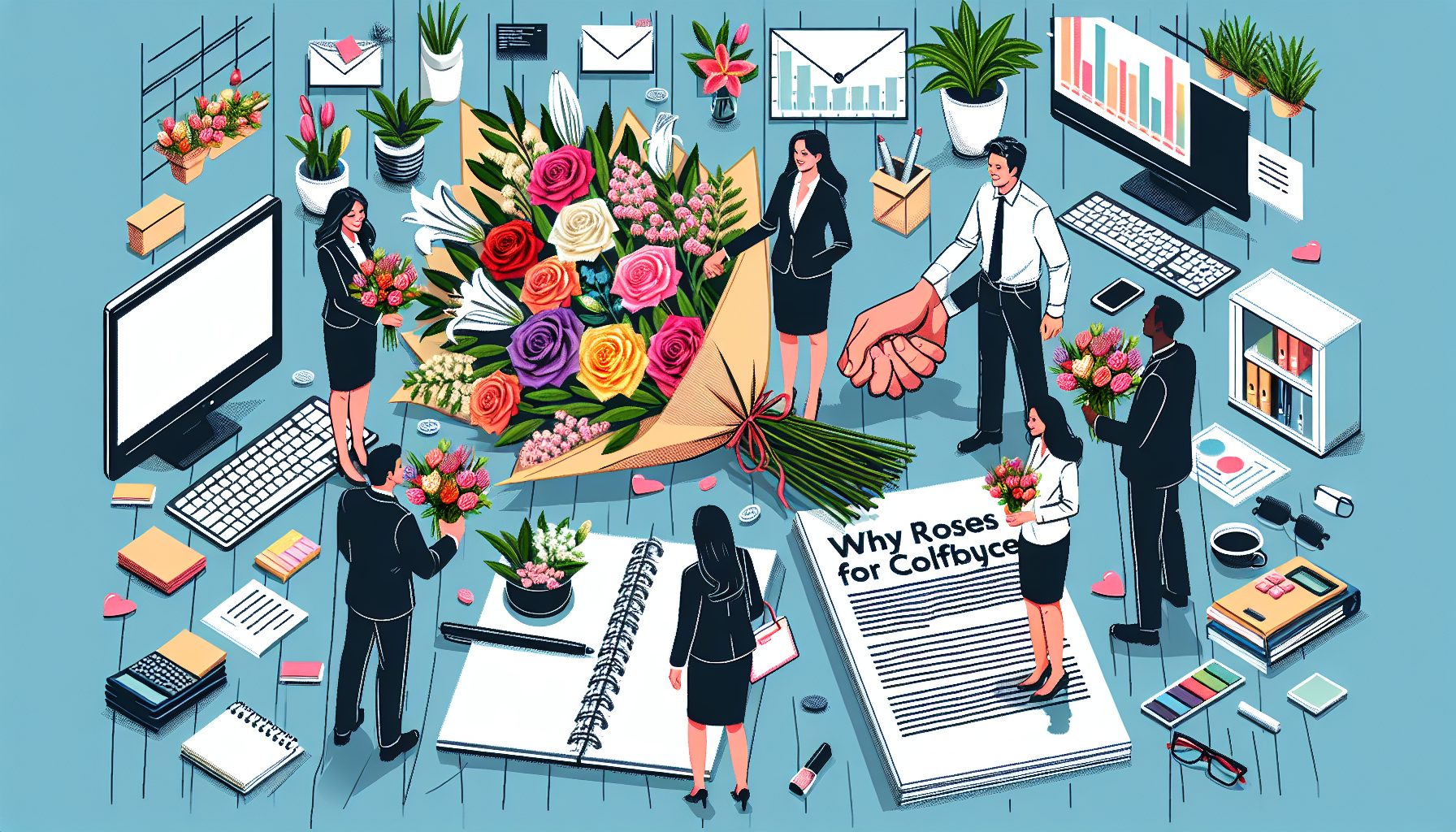 Истоки корпоративного обмена цветами