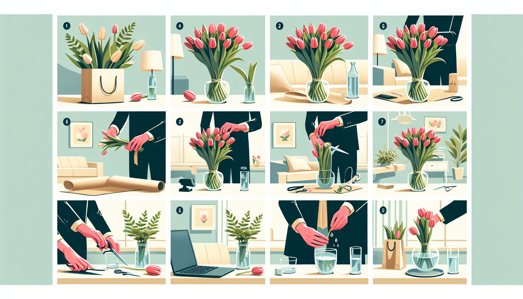 Уход за букетом после вручения