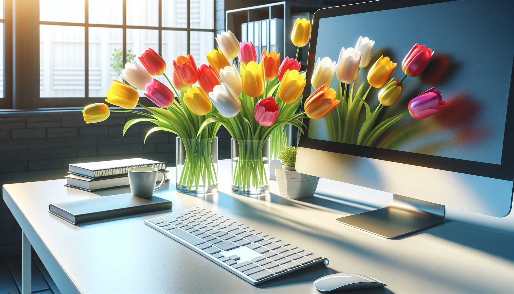 Что символизируют тюльпаны в офисе