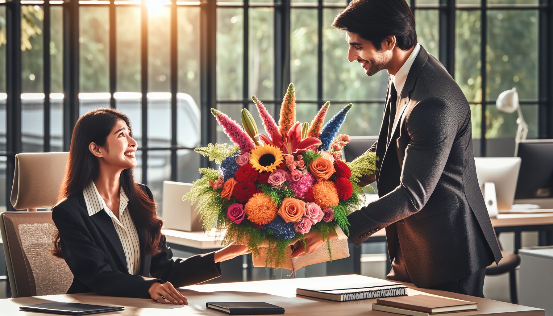 Зачем дарить флористики для коллег