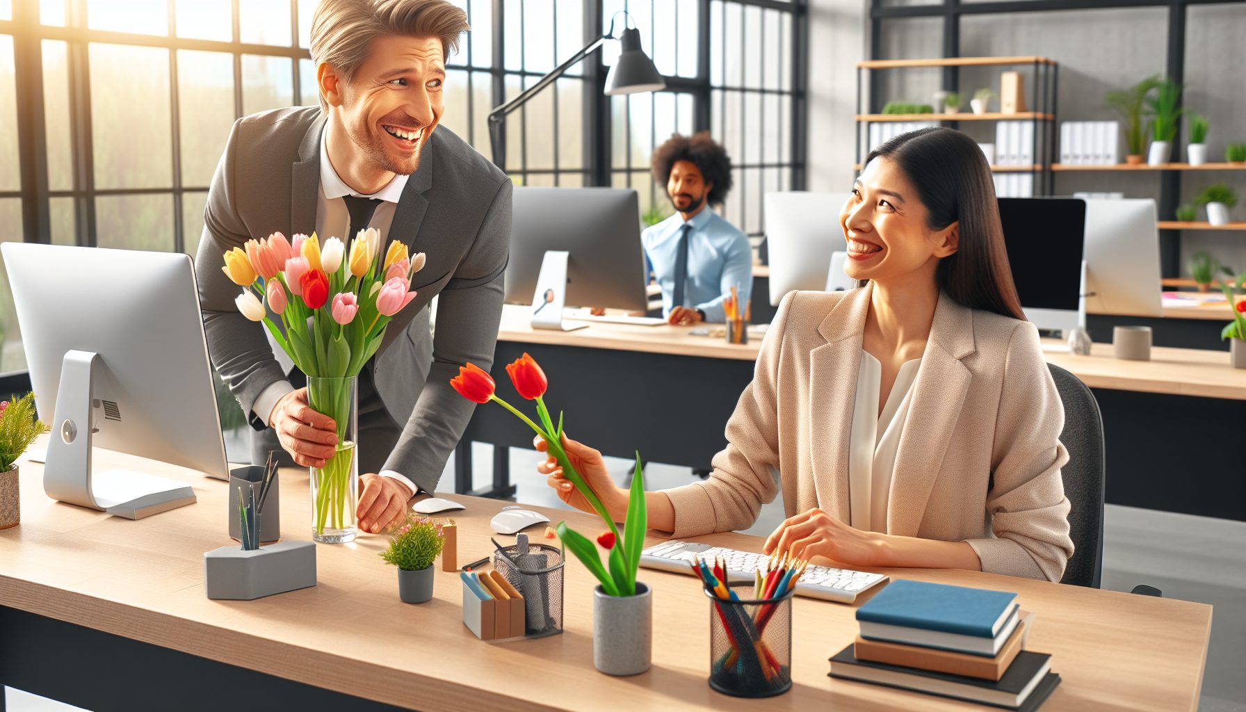 Тюльпаны и офисная жизнь: первое впечатление