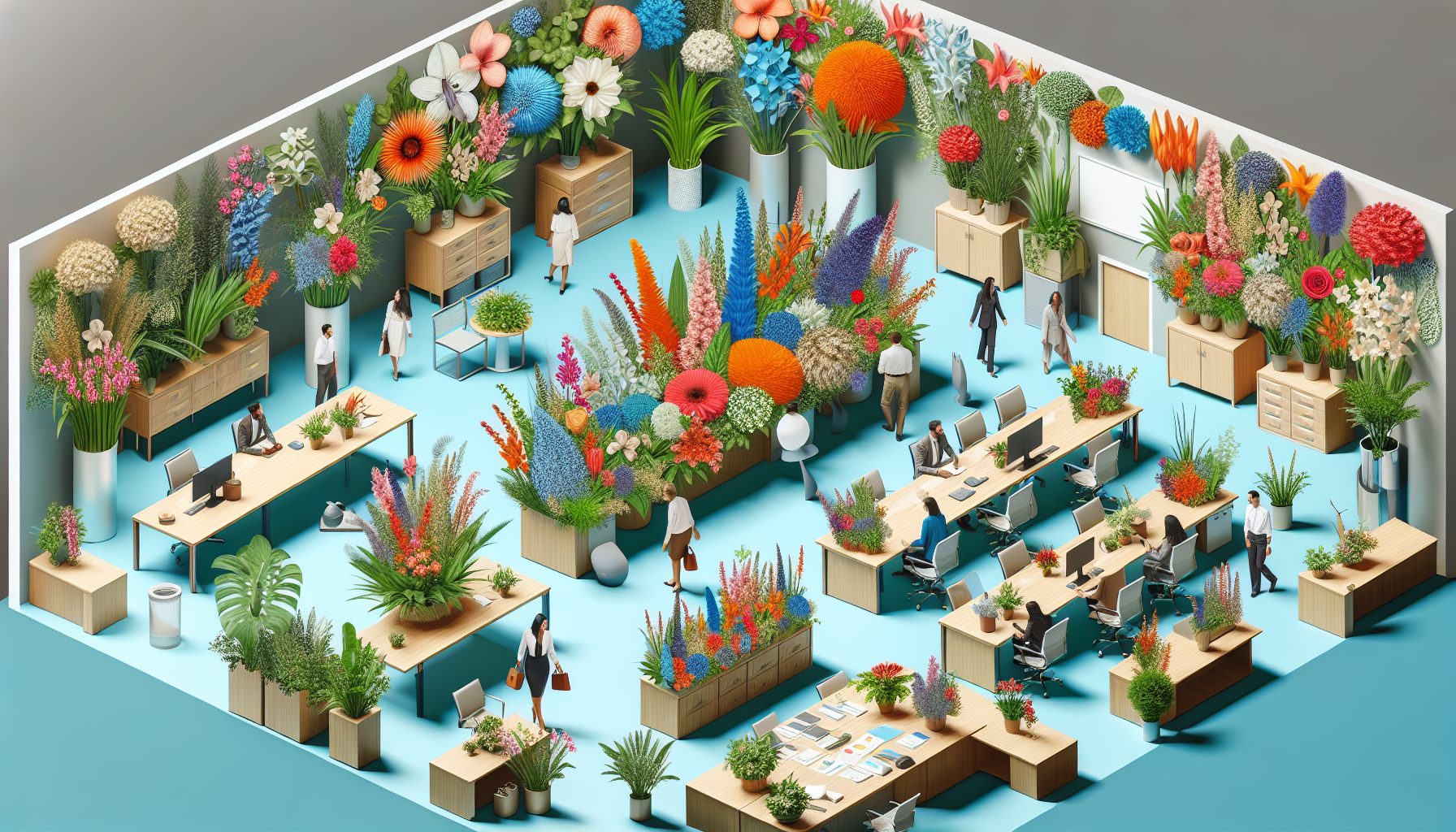 Цветочный этикет в офисе