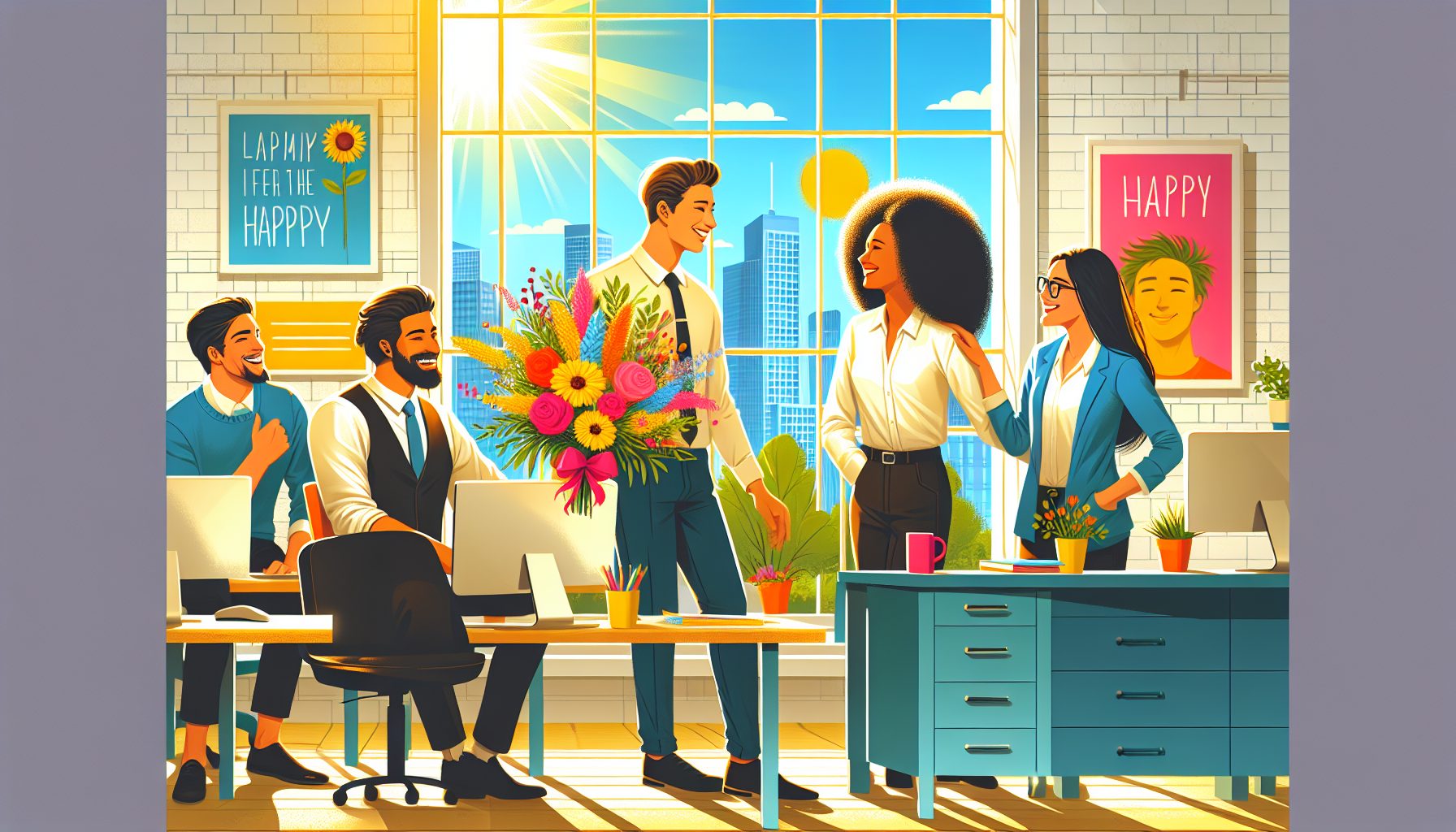 5 причин цветов для коллег: позитивная атмосфера