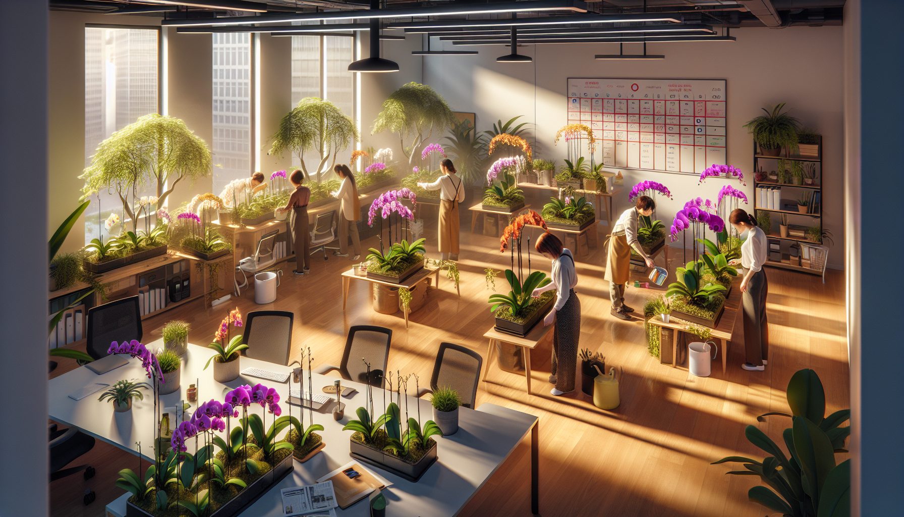 Уход в условиях open space