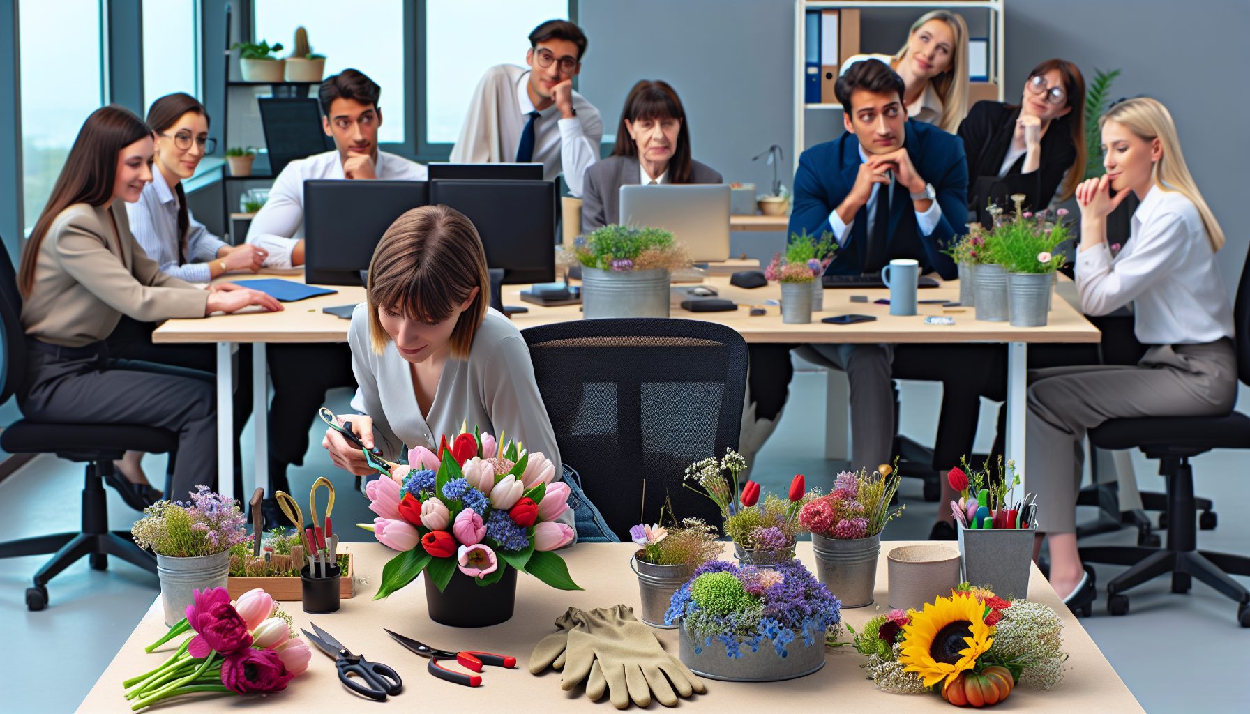 Бонус: небольшие лайфхаки от офисных флористов-любителей