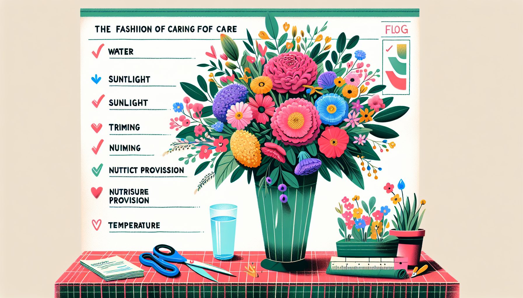 Практический чек-лист по уходу за букетом