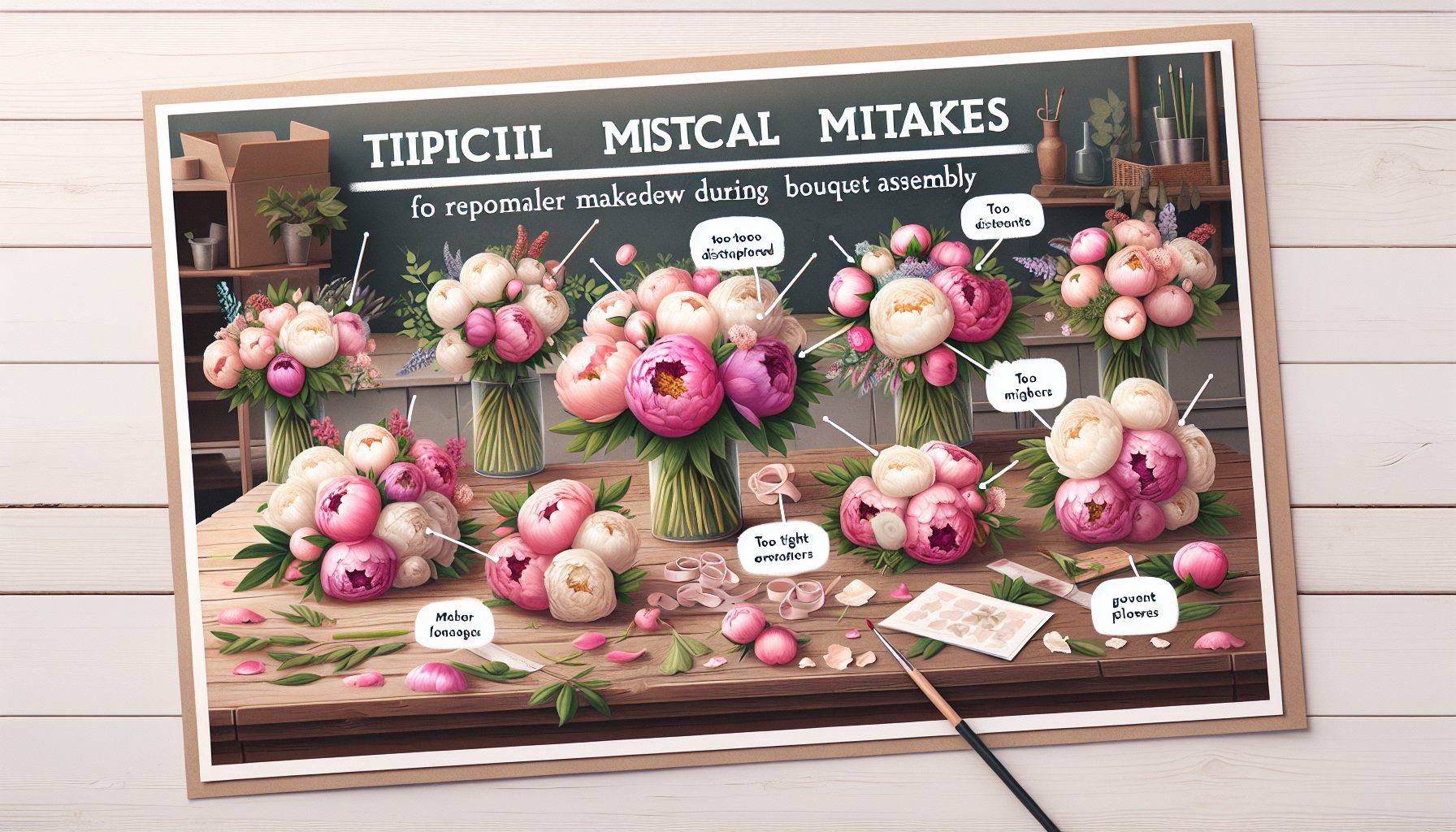 Типичные ошибки при сборке букетов