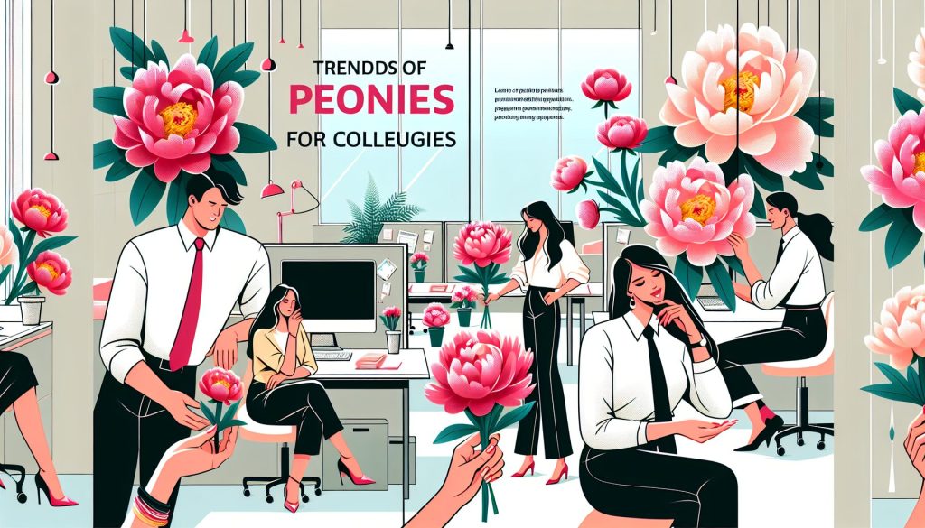 Тренд пионов для коллег