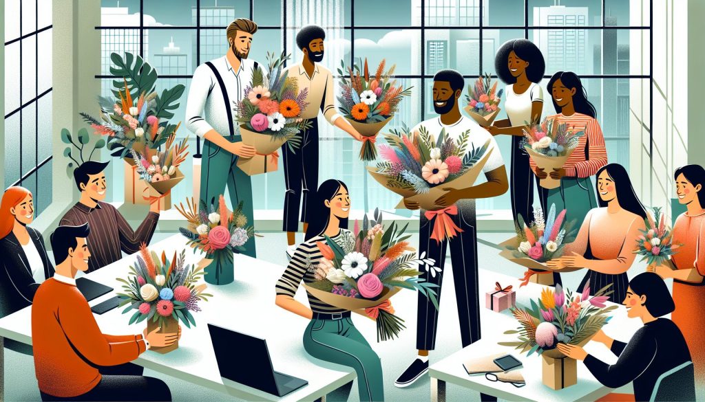 Тренд букетов для коллег