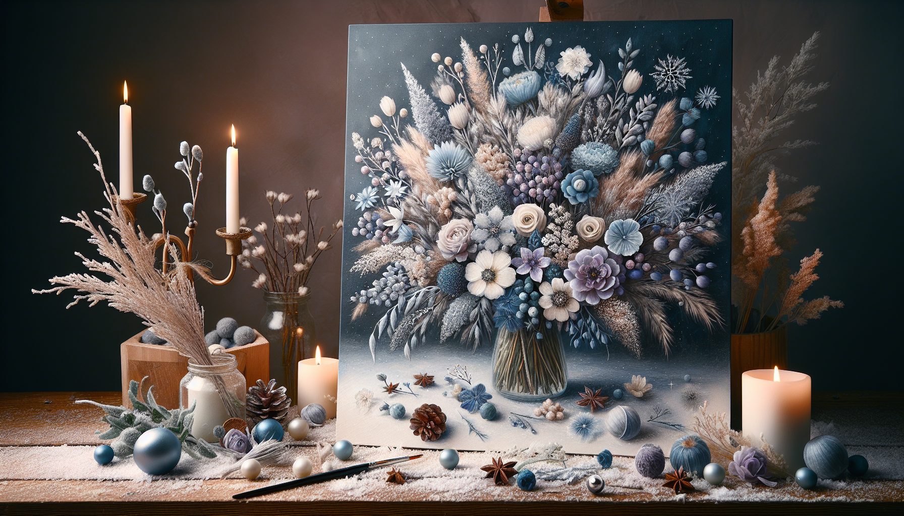Зимний букет: магия в холодных тонах