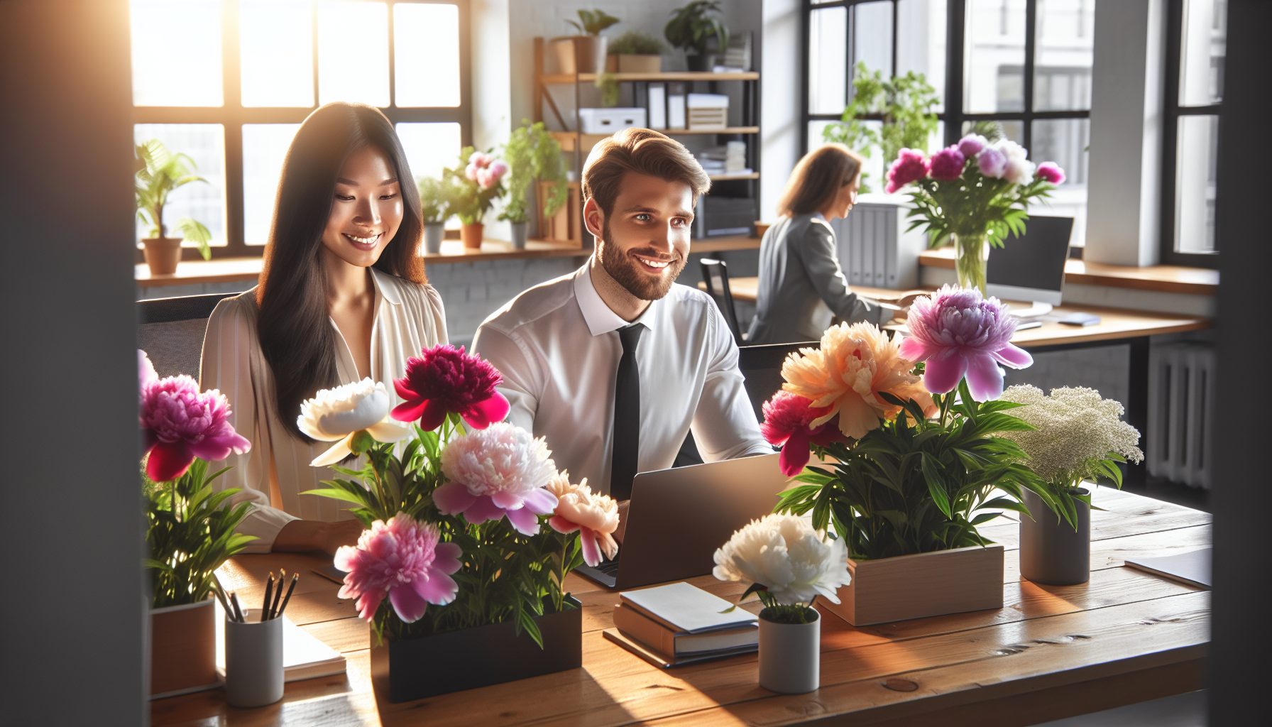 Как пионы влияют на настроение в офисе