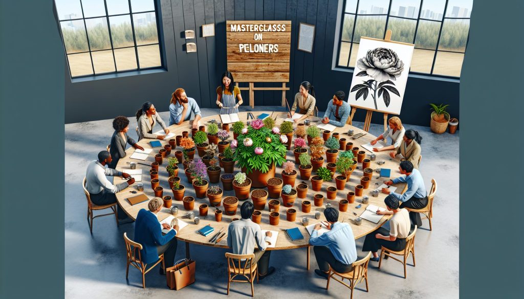 Мастер-класс пионов для коллег