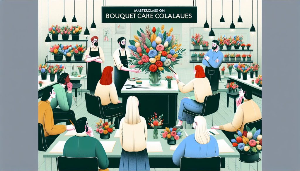 Мастер-класс ухода за букетом для коллег