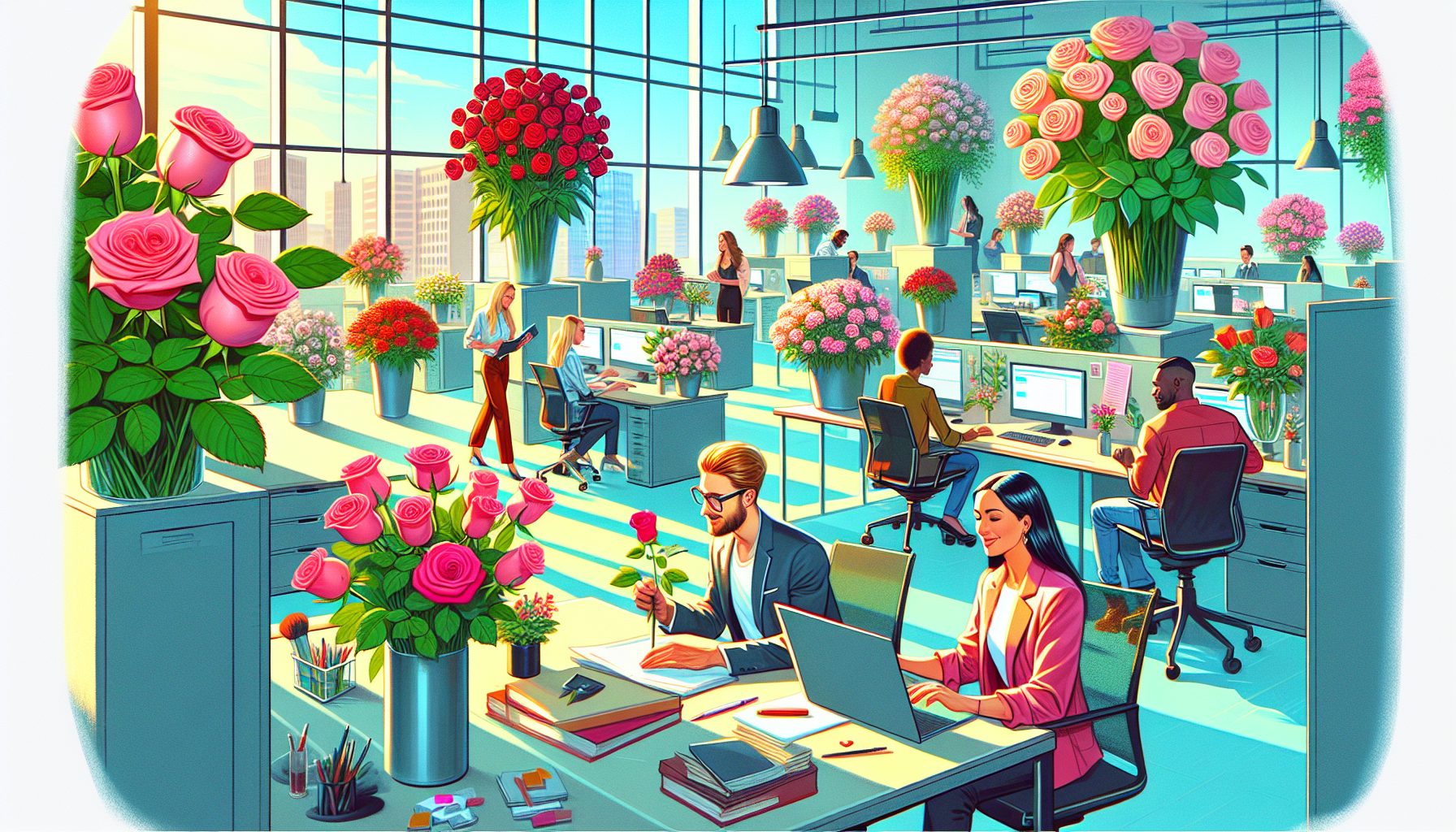 Почему розы снова в моде на работе