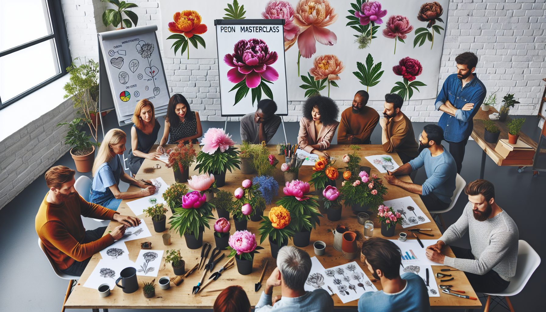 Как идея мастер-класса с пионами родилась прямо в офисе