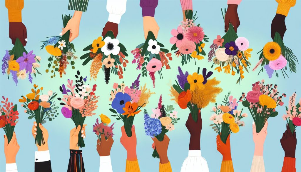 Мода букета для коллег