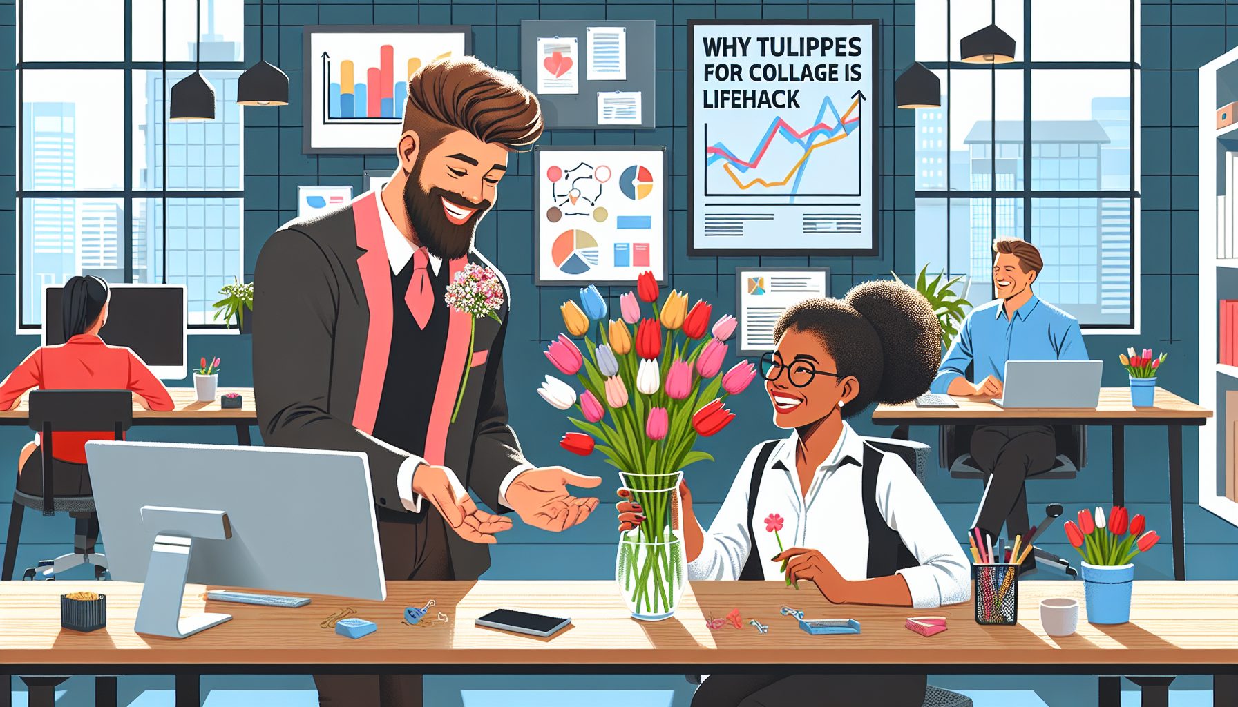 Почему вообще тюльпаны для коллег — это лайфхак