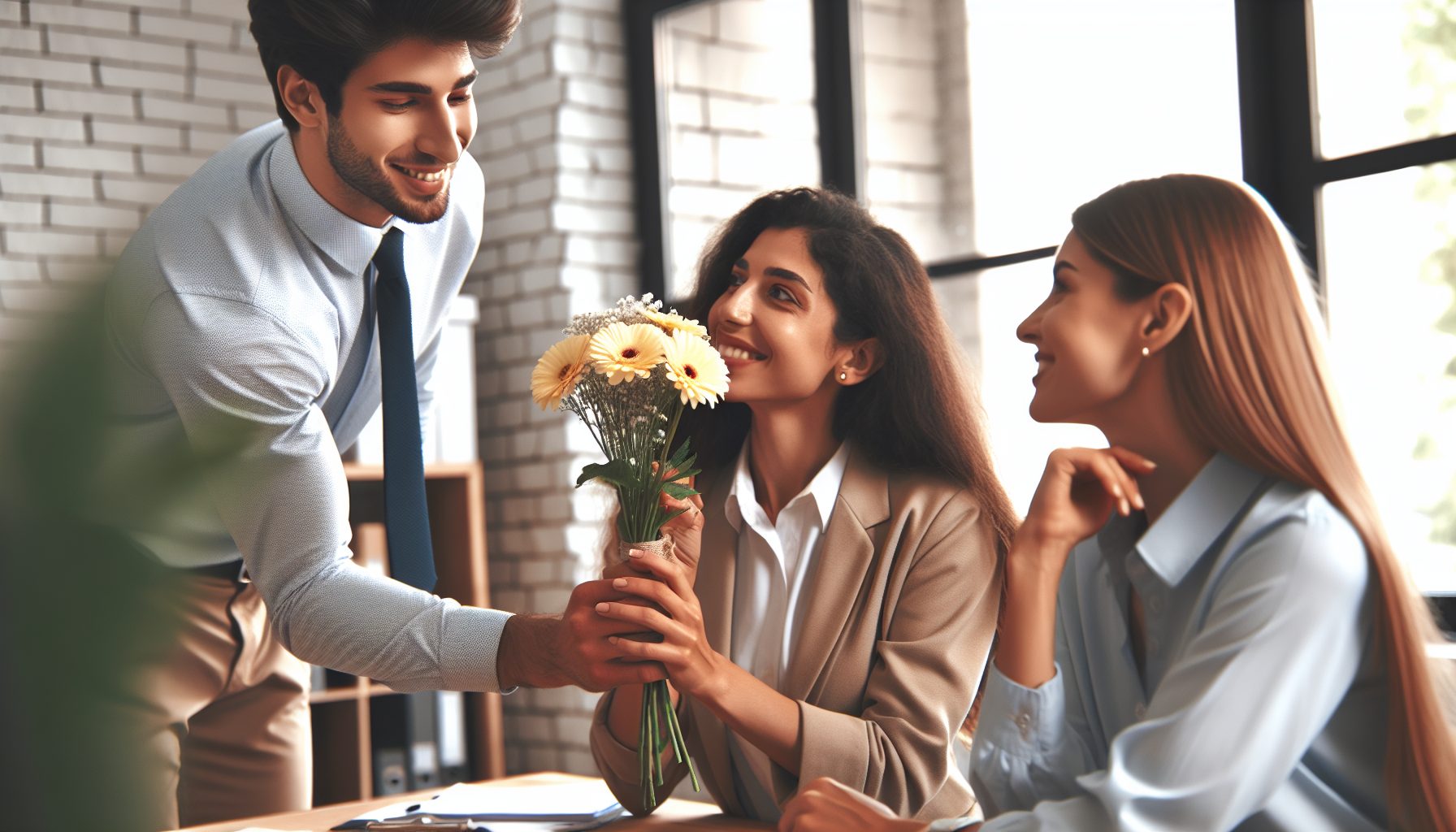 Почему вообще дарить цветы коллегам — это важно