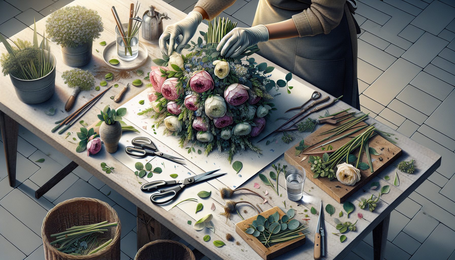 Освободите стебли от лишнего