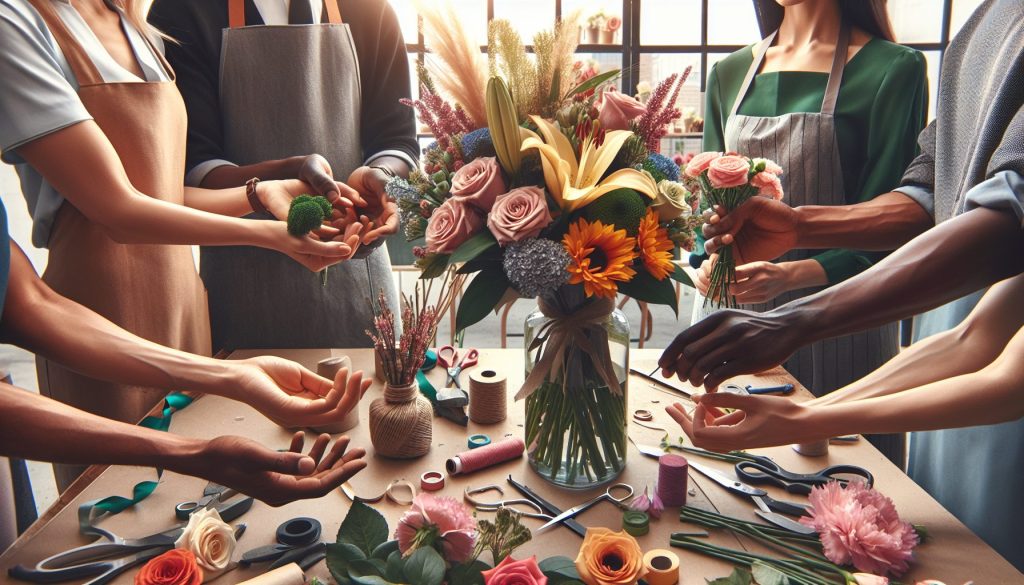 Мода букетов для коллег