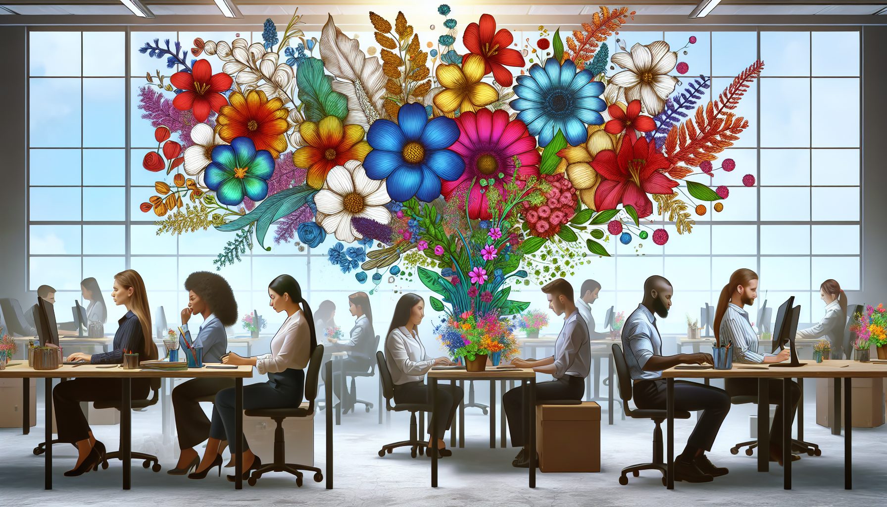 Как сезонные цветы превратили офис в место силы