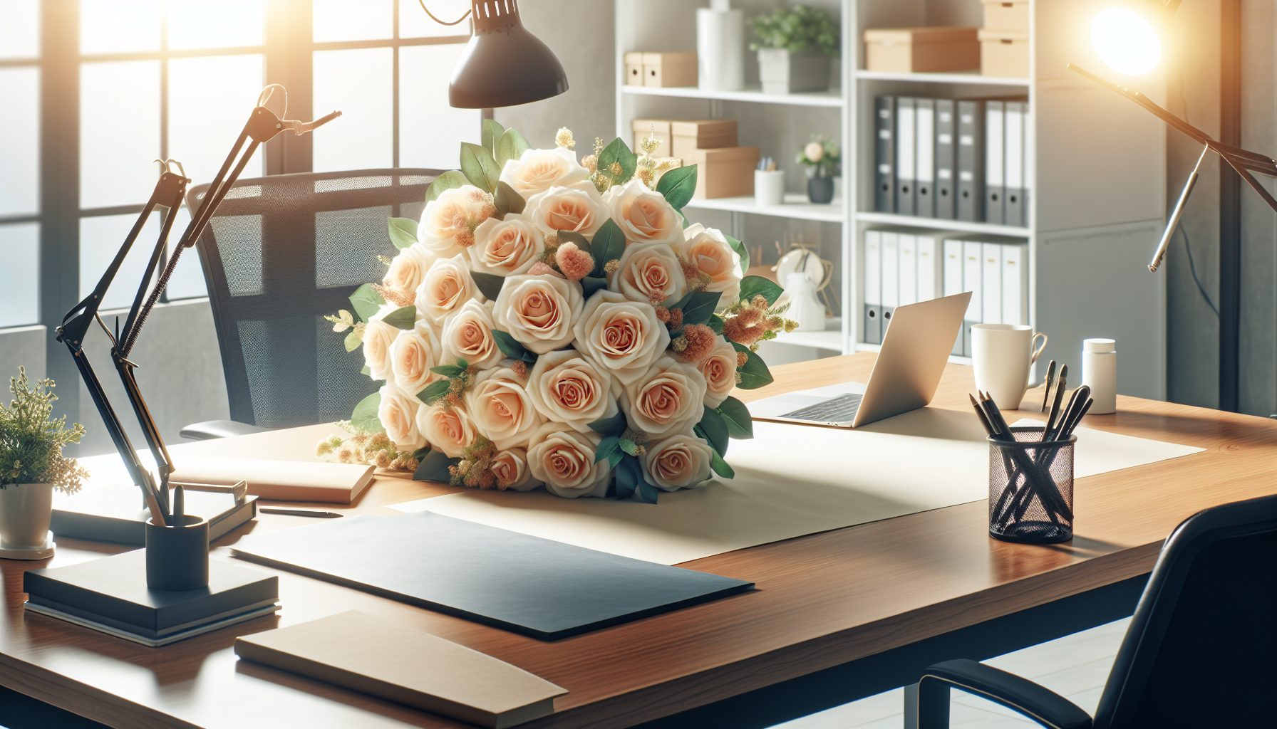 Размер и форма букета: что допустимо в офисе