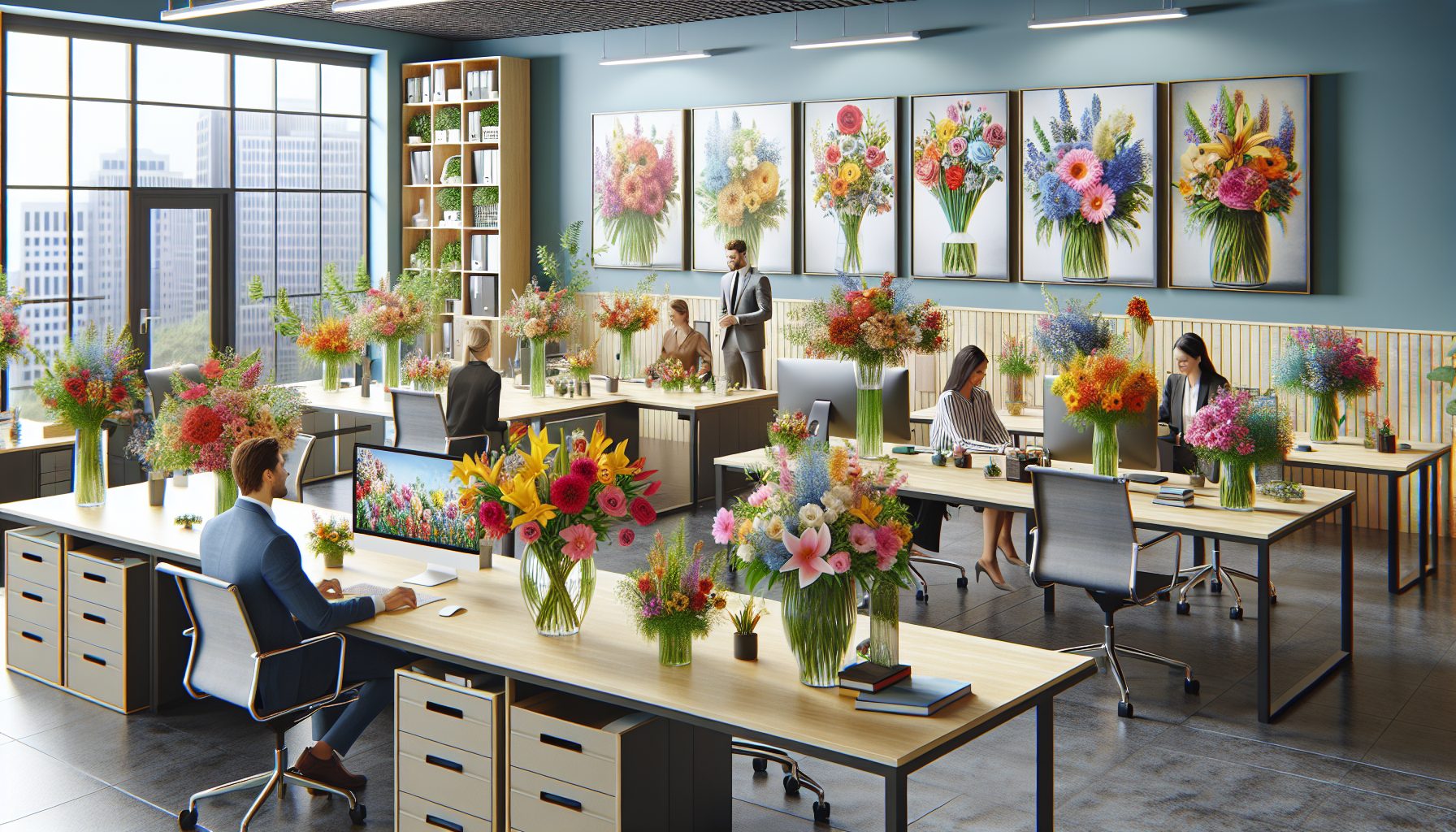 Когда букеты становятся частью корпоративной культуры