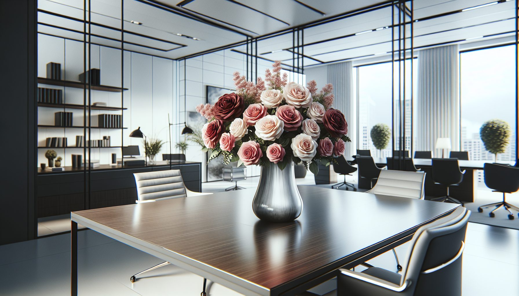 Почему розы в офисе — не банальность, а точный штрих к имиджу