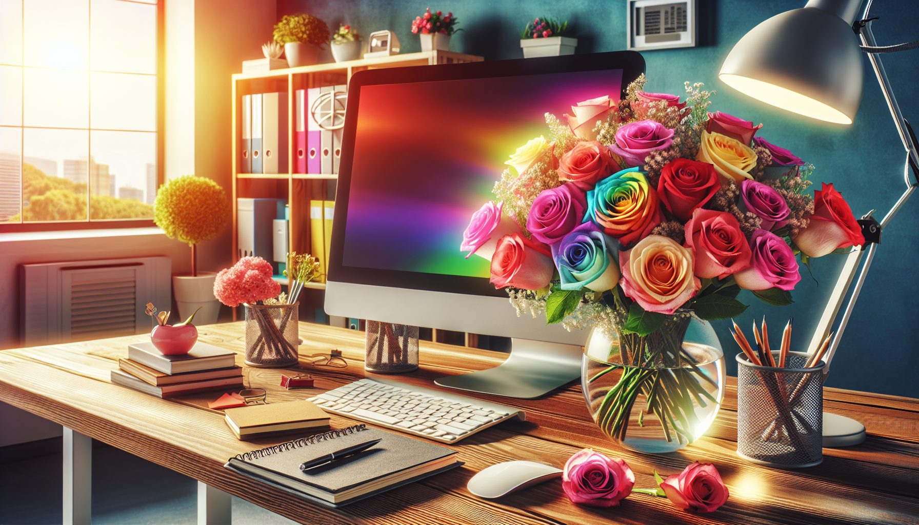 Антискучные розы для офиса: неожиданные сочетания