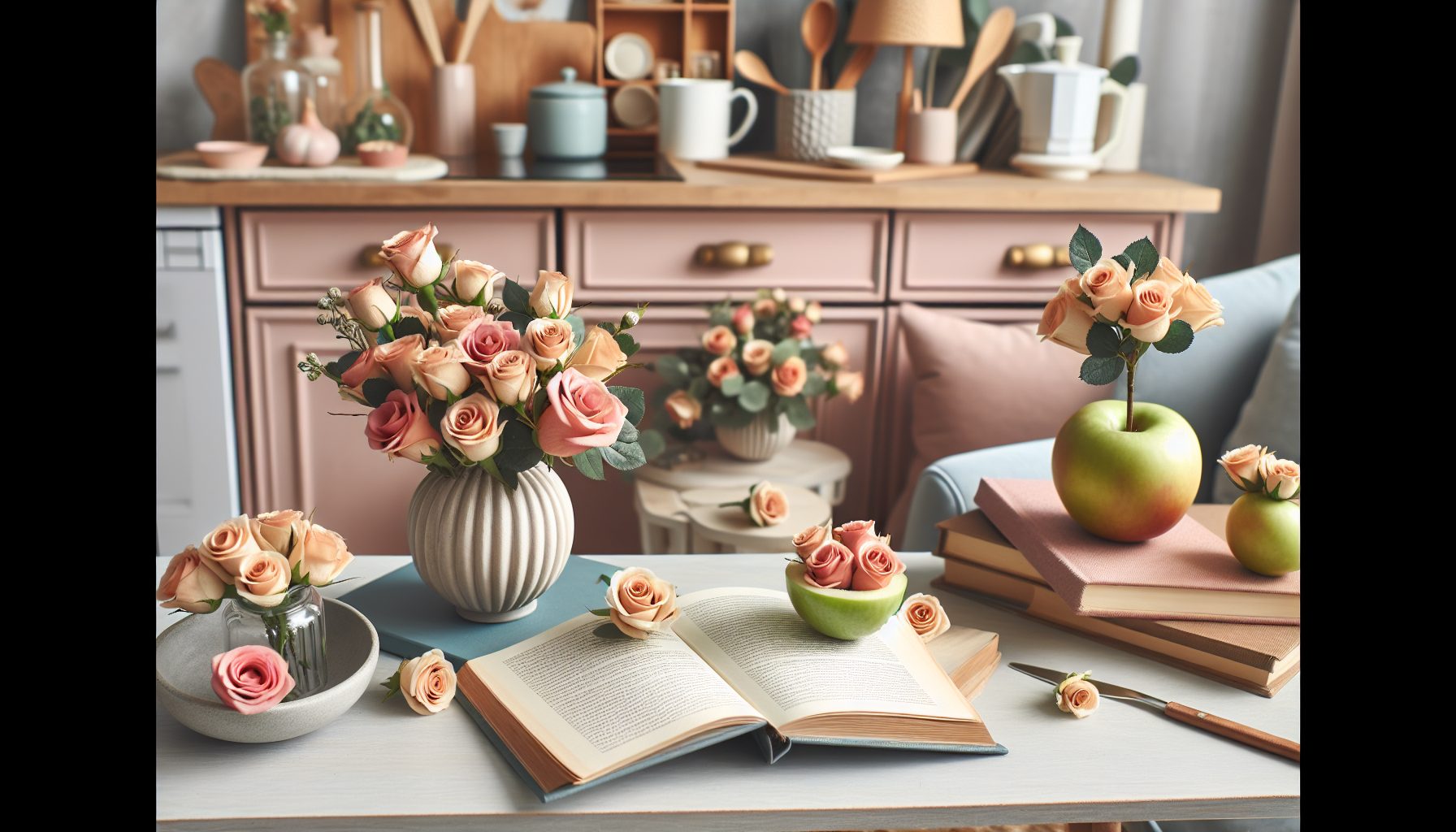 Мини-букеты и розы в неожиданных местах