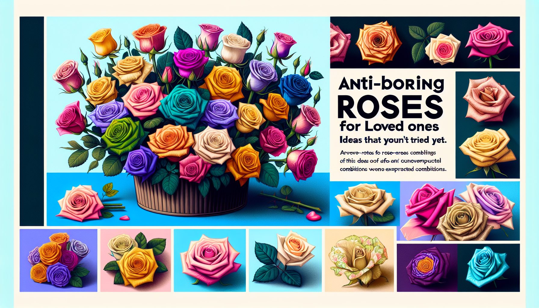 Антискучные розы для любимых в неожиданных сочетаниях