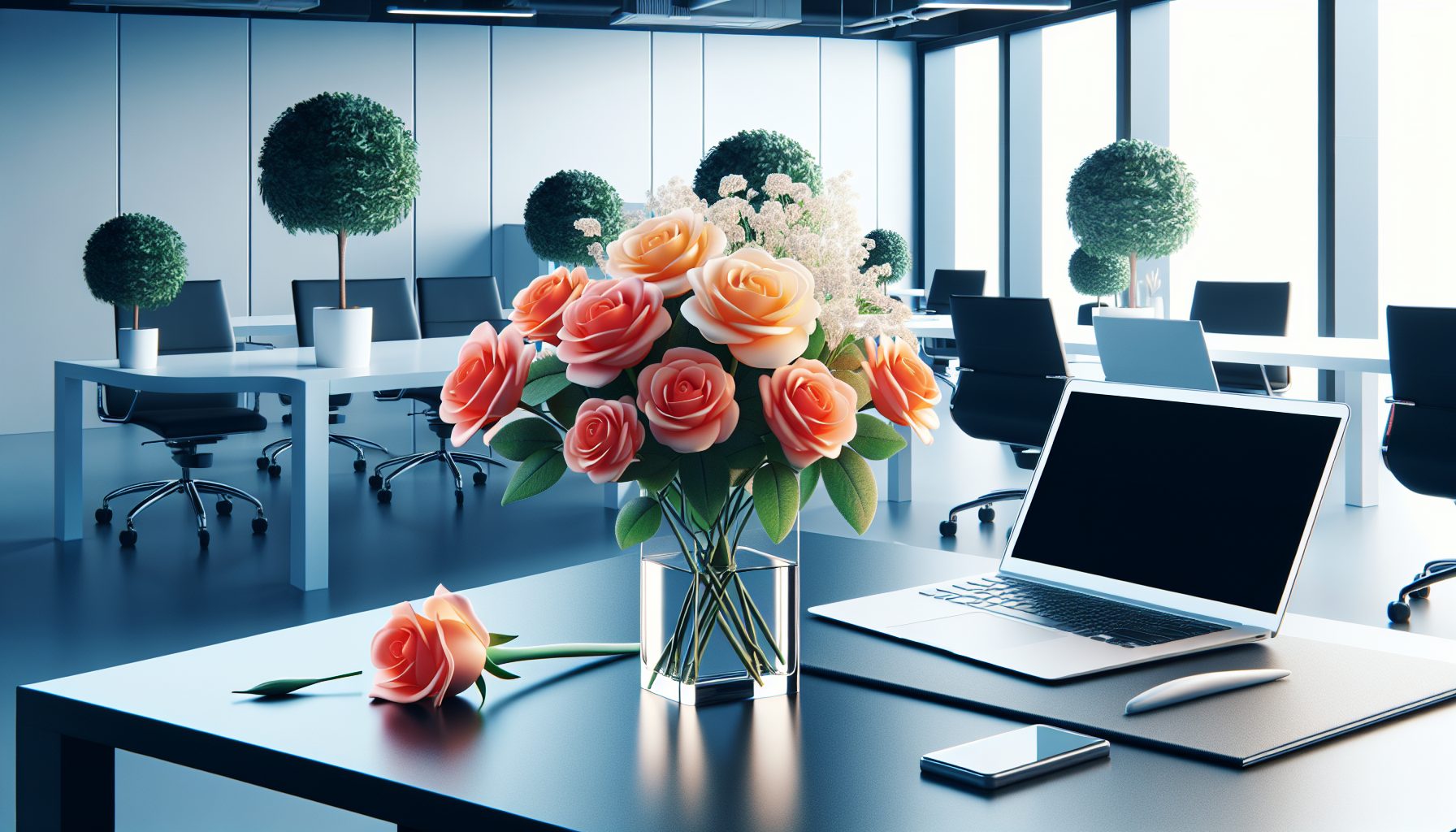 Живые цветы против бездушного декора