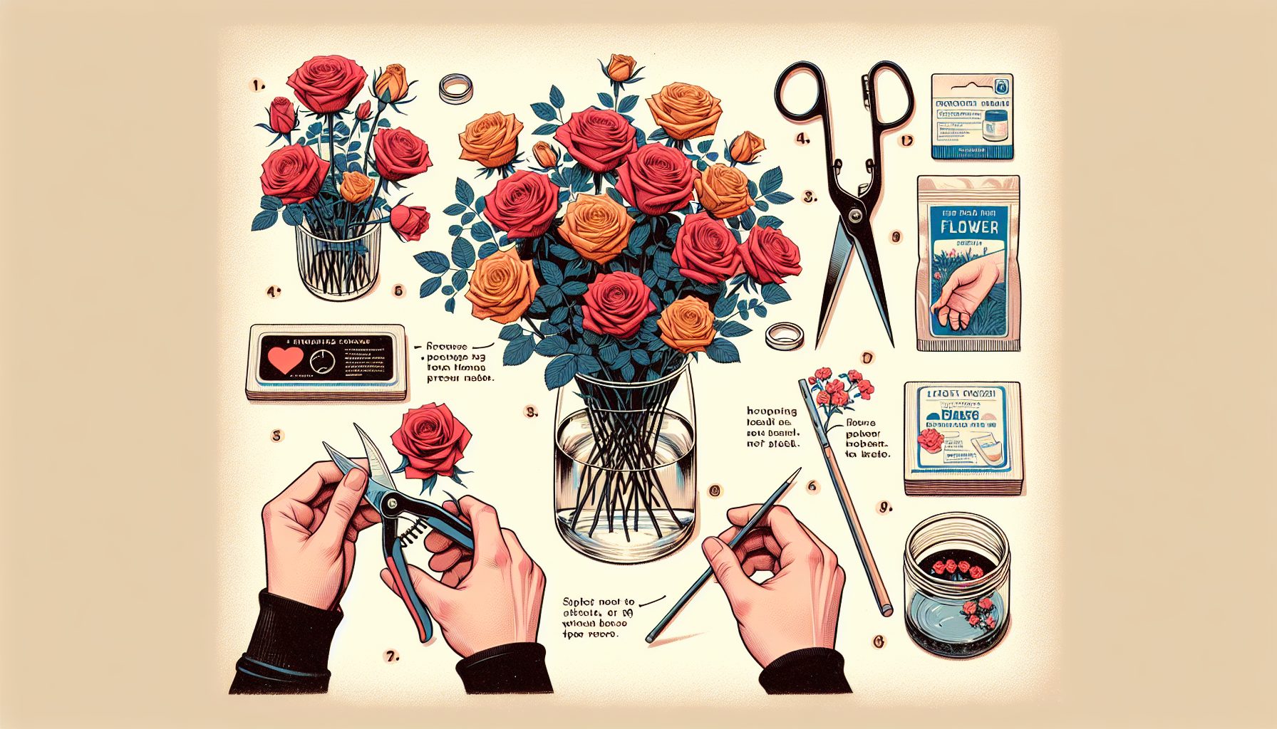 Как продлить жизнь срезанных роз