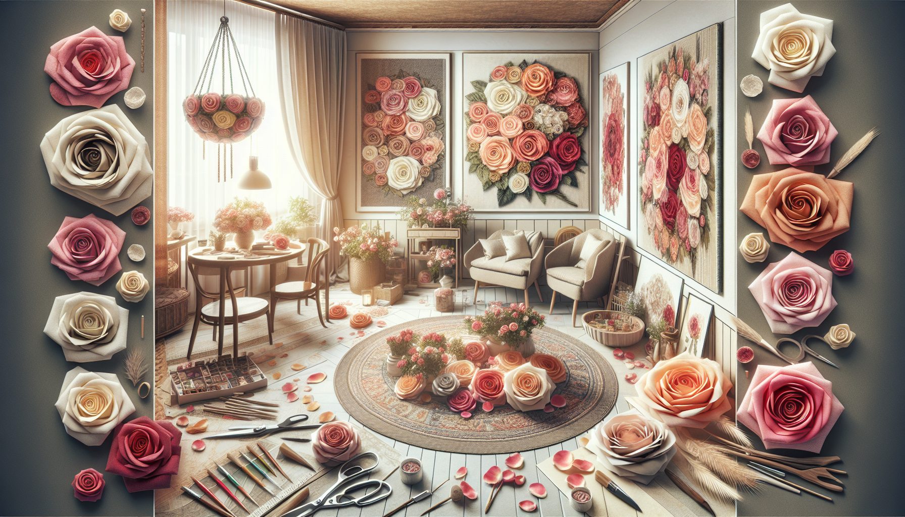 Создаем интерьер с акцентом на розы