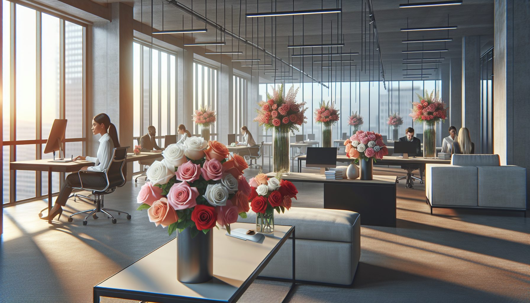 Как розы оказались в офисах