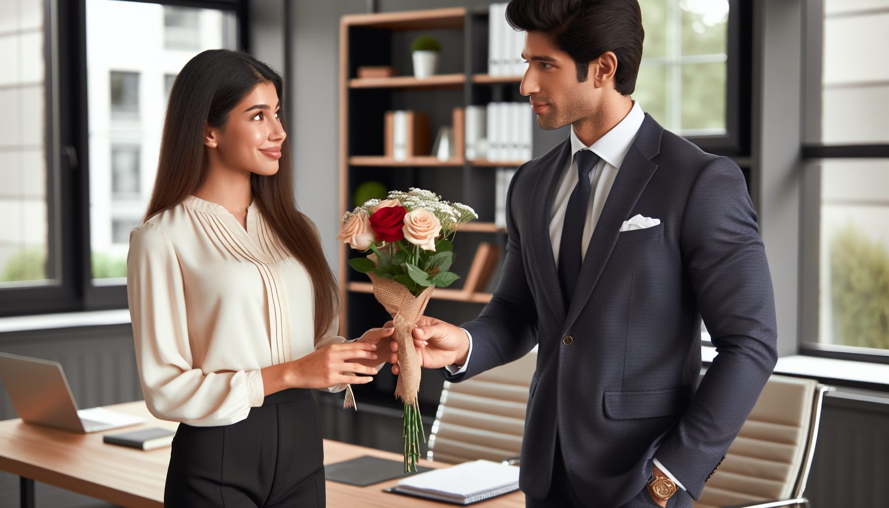 Как вручить букет без фальши