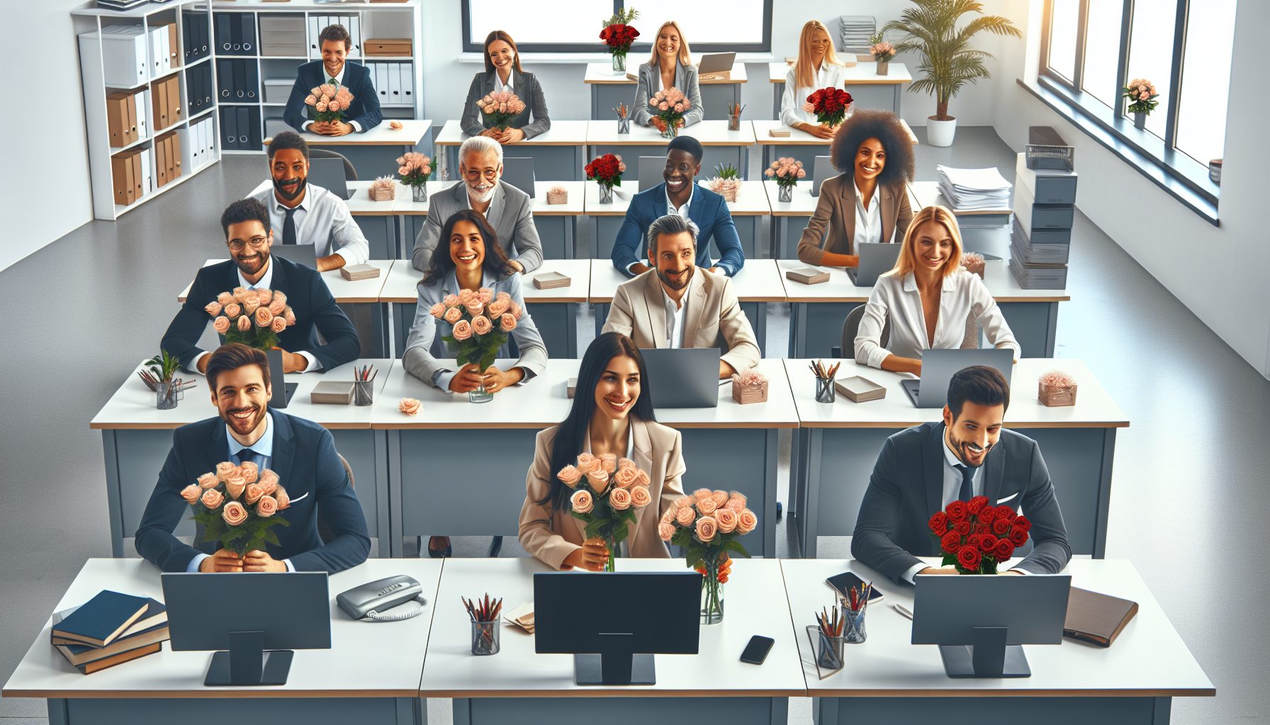 Ошибка №2. Дарить всему отделу одинаковые букеты